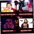 thumbnail image 3 of Kit de 4 colmillos de vampiro retráctiles, dientes telescópicos, colmillos, tirantes, dentaduras postizas falsas con colmillos de fiesta de Halloween (3 piezas normales), adorno de Halloween, 3 of 5