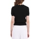 thumbnail image 3 of Suéteres de punto cortos de manga corta con cuello en V para mujeres Inspire Chic XL negro, 3 of 5