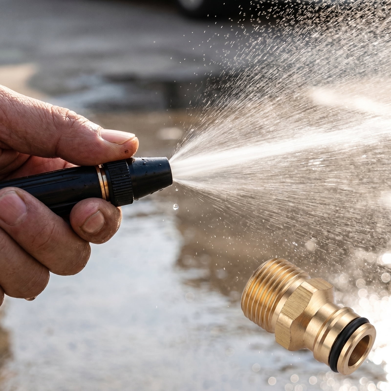 Adjustable High Pressure Hose Nozzle Sprayer with Multiple Spray Patterns, for Plant Watering, Vegetable Care and Car Washing
