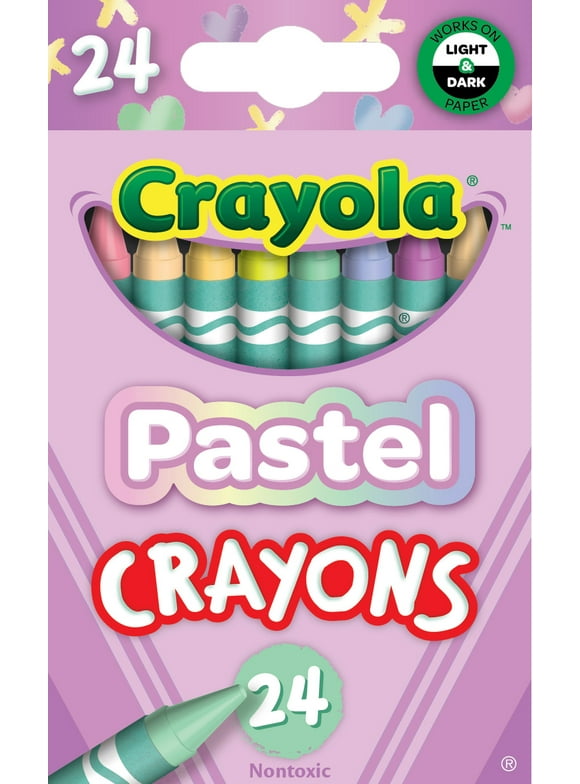 Crayola 24 Ct Pastel Crayons, Easter Basket Stuffers, School Supplies,  Art Supplies, Beginner Child