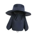 thumbnail image 3 of Sombrero para el portátil para exteriores con protección facial para deportes al libre, jardinería y acampada. Azul marino, 3 of 8