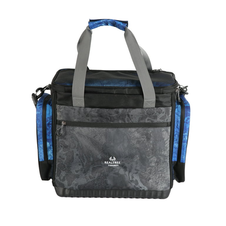 Realtree Adult 3700 Tournament Soft Sided Fishing Tackle Bag, Blue