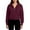 Hot Pink, variant on Women's Half Zip Cropped Pullover Lapel Neck Drop Shoulder Oversized Sweater (Beige, M)