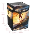 thumbnail image 5 of Surfing in Summer Mini Trash Can Car Garbage Can Car Trash Can Foldable with Lid Leak-Proof Hanging Storage Bag, 5 of 6