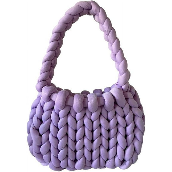 Kukuzhu Women’s Crochet Tote Bag Soft Woven Shoulder Bag Purse Fairy Knitted Hobo Satchel Handbag