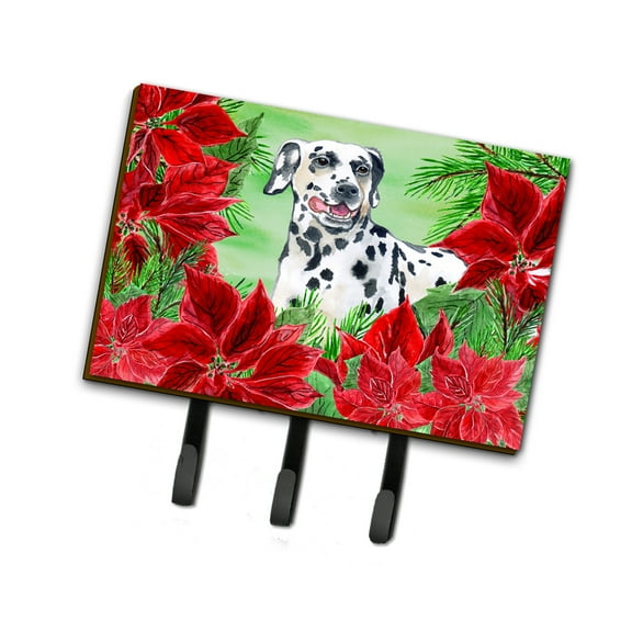 Dalmatian Poinsettas Leash or Key Holder