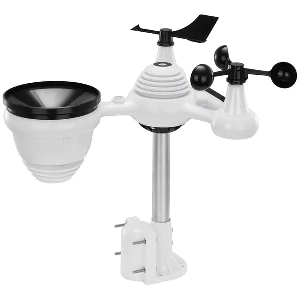 7-in-1 Wireless Weather Station, 7.5 in Color Display, Digital Weather Station Indoor Outdoor, for Temperature Humidity Wind Speed/Direction Rain UV, with Forecast Data, Alarm, Alerts-NO WIFI