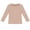 1-Beige320, variant on Girls Long Sleeve Ribbed Stretch T-Shirt Solid Slim Fit Casual Basic Tee, Sizes 7-16