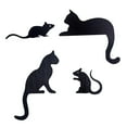 thumbnail image 6 of 3/4Pcs Halloween Black Cat Decor Wooden Cat Silhouette Door Corner Decor Scary Family Home Party Hanging Sign Cutout Door Window Decoration, 6 of 10