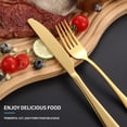 thumbnail image 4 of 40-Piece Silverware Set for 8, Stainless Steel Flatware Cutlery Set For Home Kitchen Restaurant Hotel, Kitchen Utensils Set, Gold Mirror Polished, Dishwasher Safe, 4 of 9