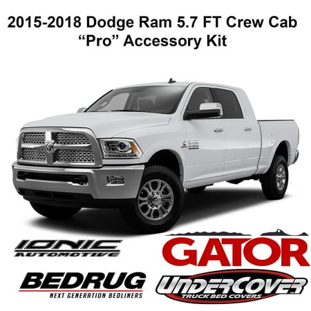 Gator Pro Accessory Kit Fits 2015 2018 Dodge Ram Crew Cab 5 7 Ft Bed No Rambox Gator Sr1 Roll Up Tonneau Cover Ionic 5 Nerf Bars Bedrug Impact Bed