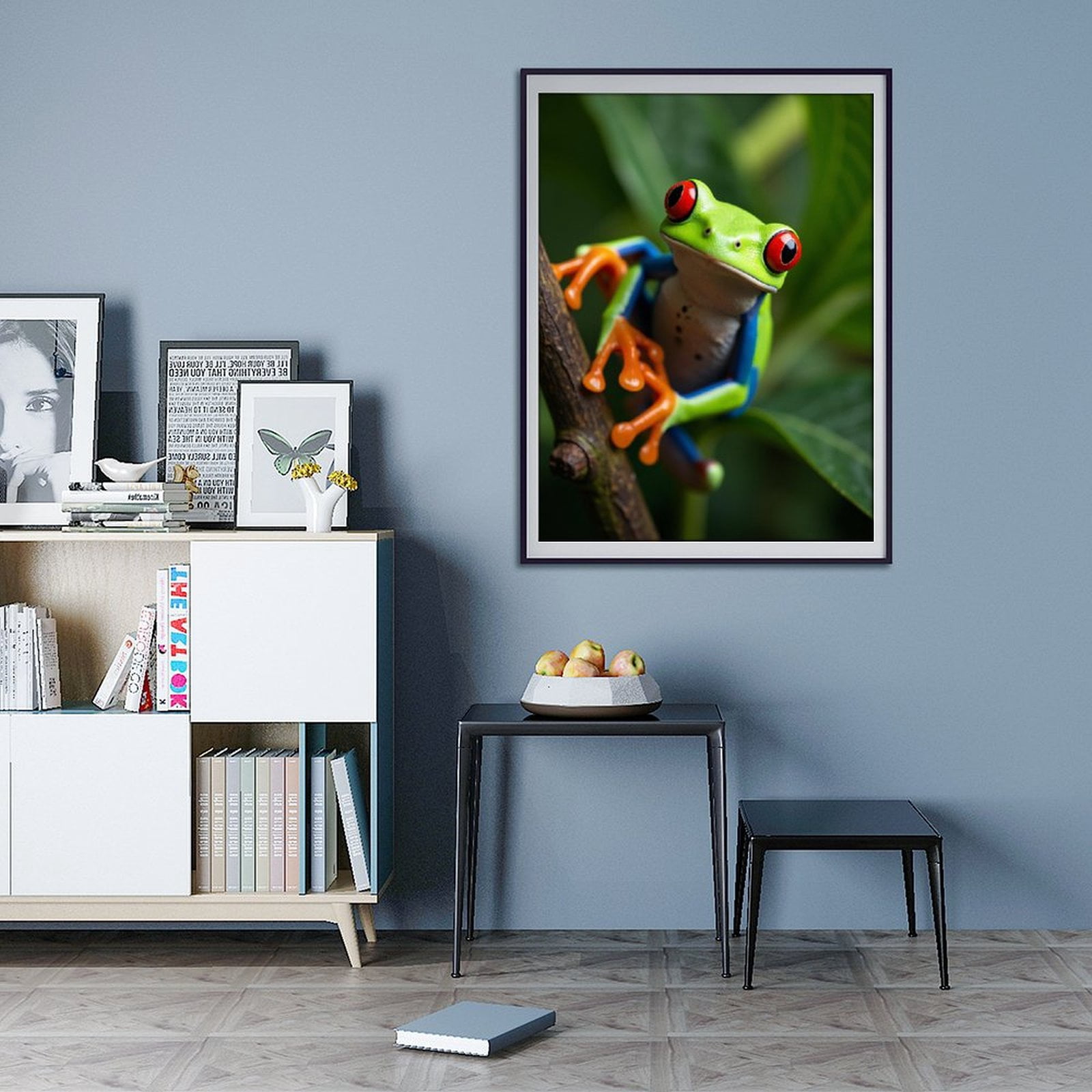 Diamond Art Kit for Adults, Red Eyed Tree Frog Portrait Diamond Painting for Adults Beginners, 5D DIY Diamond Art Painting Kits, Colorful Diamond Painting Craft for Home Decor 12x16