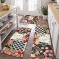 thumbnail image 2 of Pioneer Flower Floral Print Pattern Kitchen Rugs Sets Of 3,Kitchen Runner Rugs Non Skid Washable,Decorative Kitchen Floor Mats for Kitchen,Sink,Laundry,17"x30"+ 17"x47" + 17"x59", 2 of 6