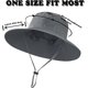 thumbnail image 5 of Sun Hat for Men Women Boonie Bucket Hat Wide Brim Breathable Cooling Fishing Hats Safari Beach Garden UV Protection, 5 of 5