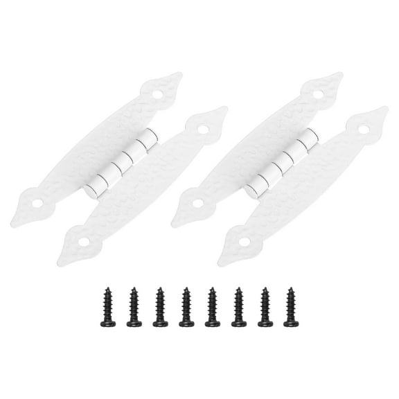 Uxcell 2Pack H-Hinge Metal Flat Hinge Door Hinge with Screws, 3.5x1.5 Inch Red Bronze