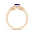 thumbnail image 2 of ANGARA Natural Vintage Style Cushion Tanzanite Solitaire Engagement Ring in 14K Rose Gold for Women (Size-5mm) | December Birthstone, Anniversary, Jewelry Gift for Women | Natural Tanzanite Ring, 2 of 9