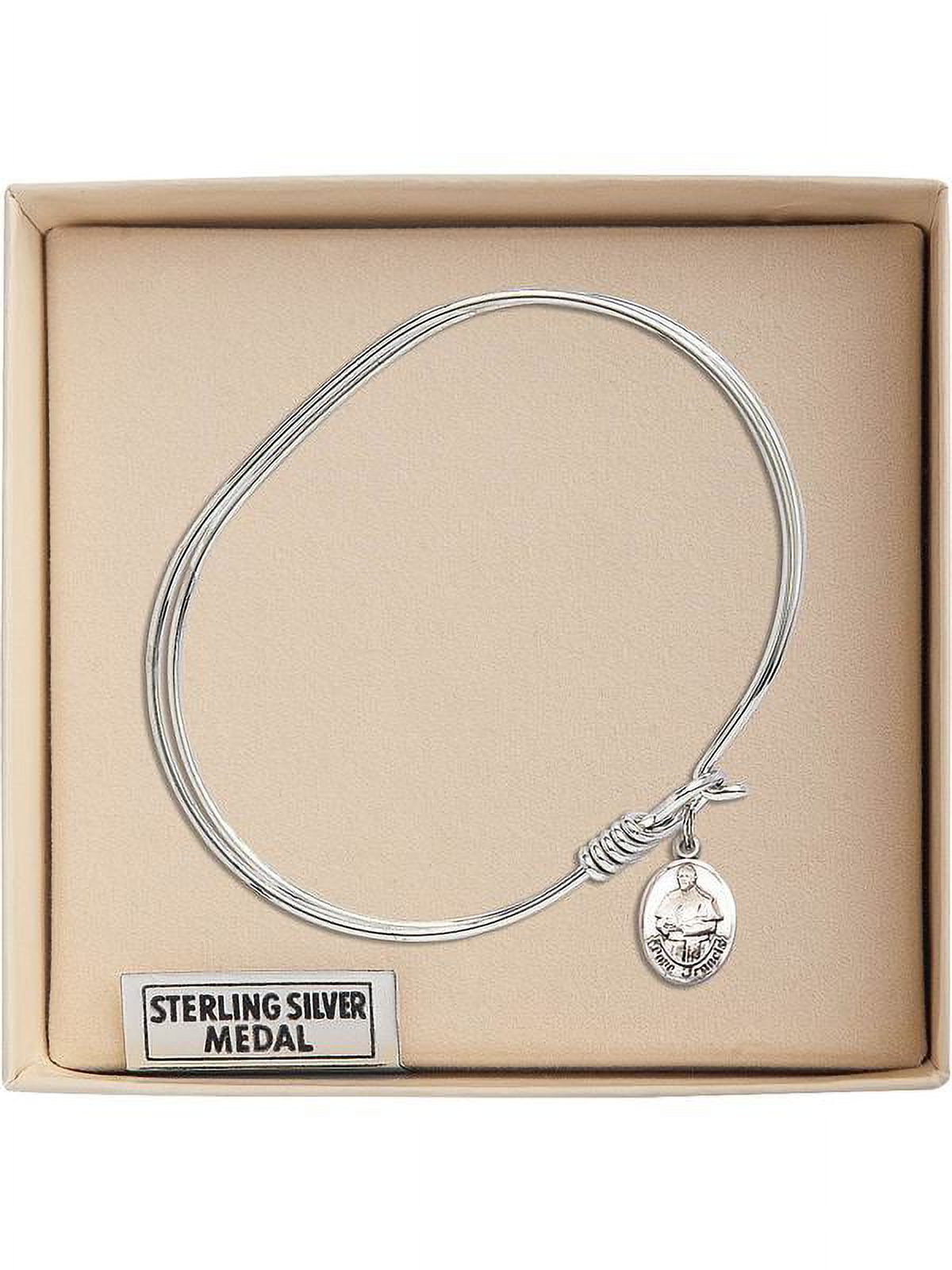 Bonyak Jewelry St. Agatha Oval Medal Pendant In Sterling Silver – Handmade In USA, Chain Included