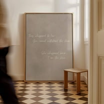 I Am The Storm Wall Art, Neutral Minimalist Print, Floating Framed Art, Extra Large Living Room Decor, Feminist Gift, Gift For Her Wall Art, Modern Wall Decor, 24x36 UNFRAMED