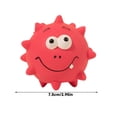 thumbnail image 2 of Latex Squeaky Spiky Ball Dog Toy Funny Face Interactive Pet Chew Toy for Teeth Cleaning Small Medium Dogs Yellow, 2 of 5