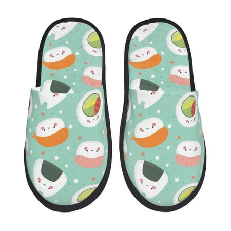 

Pofeuu Kawaii Sushi Print EVA Fuzzy House super light Slippers Slippers Scuff Outdoor Indoor Warm Cozy Plush Bedroom Shoes Soft Flat Comfy Anti-Slip-Medium
