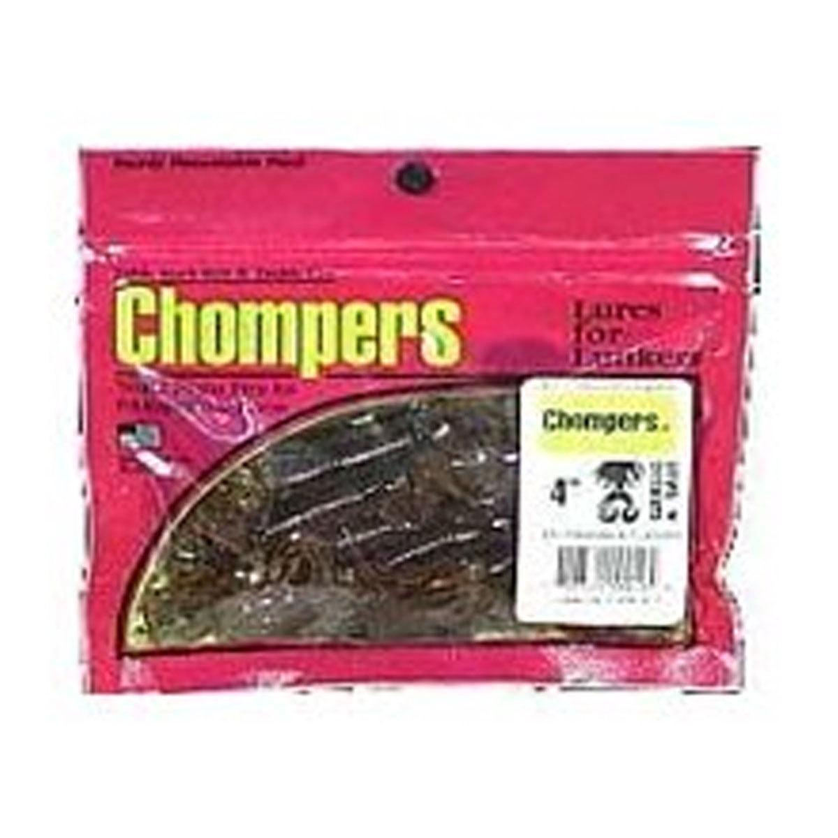 Chompers Skt Grub DoubleTail 4'' Wtm/Red Flake 10pk