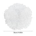 thumbnail image 3 of SLYNSHome Halloween Table Decor Round Lace Placemats,Silver PVC Hollow Out Heat Resistant Non-Slip Table Mats, Waterproof Oil Proof Washable Dining Party Supplies, 3 of 6