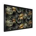thumbnail image 2 of Designart 'Gold and Black Tropical Leaves II' Modern Framed Art Print, 2 of 4