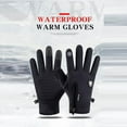 thumbnail image 2 of Lenago Winter Men Cycling Gloves Zipper Screen Windproof Waterproof Mountaineering Ski Gloves, 2 of 8