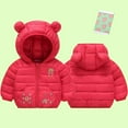 thumbnail image 3 of Boys Winter Coat Puffer Jacket Cartoon Print Zip up Long Sleeve Lightweight Windproof Down Jacket Hooded Jackets Winter Clothes for Toddler Boys 5-6 Years, 3 of 3