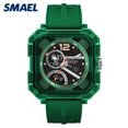 thumbnail image 2 of SMAEL Square Analog-Digital Sports Watch Waterproof Multicolor Chronog LED Alarm Wrist Watch, 2 of 8