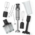 thumbnail image 1 of MuellerLiving Immersion Hand Blender Full Set - 8 Speed Immersion Blender, Hand Mixer with 7 Attachments: Stainless Steel Blade, Whisk, Milk Frother,, 1 of 9