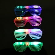 8 Pcs LED Shutter slot Glasses Light Up Shades Flashing Rave Wedding Party
