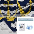 thumbnail image 6 of Blackout Curtains for Bedroom, Navy Ripple Room Darkening Window Drapes for Living Room, Yellow Anchor Navy White Waves Aesthetics Thermal Insulated Grommet Curtains, 42x84 inch, 2 Panels, 6 of 9