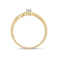 thumbnail image 3 of Diamond Princess 10kt Yellow Gold Womens Round Diamond Solitaire Heart Promise Ring 1/10 Cttw, 3 of 4