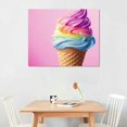 thumbnail image 2 of Candy Poster Rainbow Ice Cream Cotton Candy Wall Art Decor Girls Bedroom Wall Decor Modern Art Pink Poster Kids Room Decor, 2 of 6