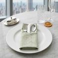 thumbnail image 4 of Unique Bargains 6Pcs Satin Washable Reusable Cloth Napkins Light Green 20x20inch, 4 of 6