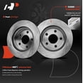thumbnail image 5 of A-Premium 10.16 inch (258mm) Rear Vented Disc Brake Rotors + Ceramic Pads Kit Compatible with Select Ford, Lincoln and Mercury Models - Thunderbird/Cougar 1993-1997, Mark VIII 1993-1998, 6-PC Set, 5 of 8
