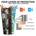 thumbnail image 3 of 16oz Tumblers Pioneer Flower Stainless Steel Vacuum Insulated Double Wall Travel Tumbler Cups Mug with Lid and Straw,Cleaning Brush for Coffee,Tea, 3 of 4