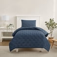 thumbnail image 1 of Mainstays Twin/Twin XL Comforter Set, Soft Lightweight & All Season, 2-Piece, Navy Blue, 1 of 12