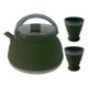 thumbnail image 1 of Hervidor Plegable para Exteriores Silicona 1 5 L Viajes (taza Hervidor) Verde, 1 of 9