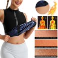 thumbnail image 4 of Valcatch Women's Sauna Sweat Vest, Zipper Front Slimming Sleeveless Workout Top, Fitness Sweat Shirt, 4 of 9