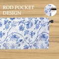 thumbnail image 5 of Blue Floral Valances 54" W x 18" L - Blue and White French Country Rustic Floral Kitchen Curtains Valance for Windows Rod Pocket Blue Floral Kitchen Decor Decorations, 5 of 5