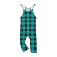 thumbnail image 6 of GERsome Girls' Jumpsuits & Rompers Sleeveless Classic Plaid Long Pants Romper Loose Spaghetti Strap Kids V-Neck Casual Overalls with Pockets 5-14 Years（Size 13-14 Years/Blue), 6 of 6