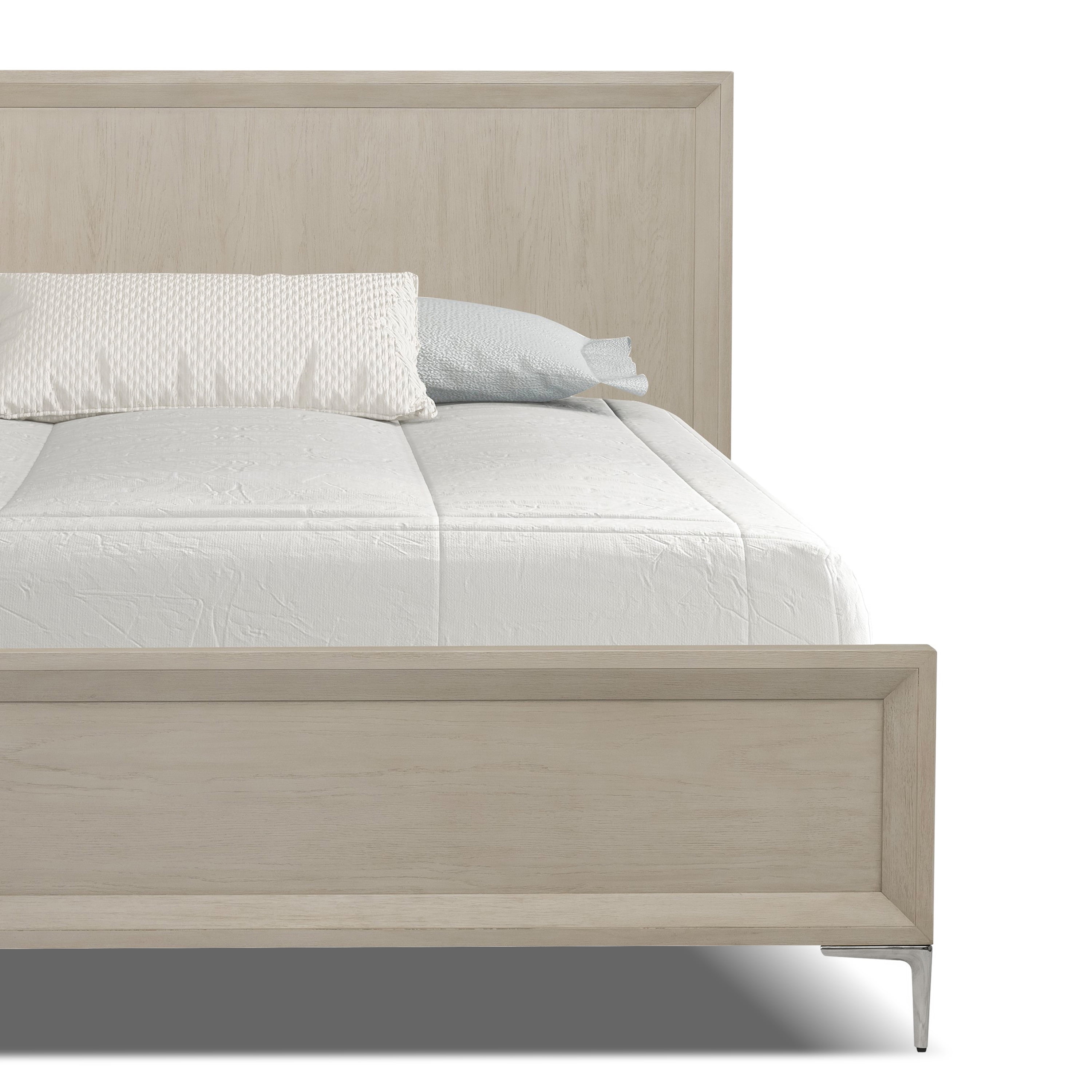 Furniture of America Brio Solid Wood King Panel Bed, Natural Oak