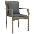 thumbnail image 5 of vidaXL 9 Piece Patio Dining Set with Cushions Black Poly Rattan, 5 of 10