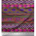 thumbnail image 1 of Soimoi Georgette Viscose Fabric Aztec Geometric Print Fabric by The Yard 42 Inch Wide, 1 of 3