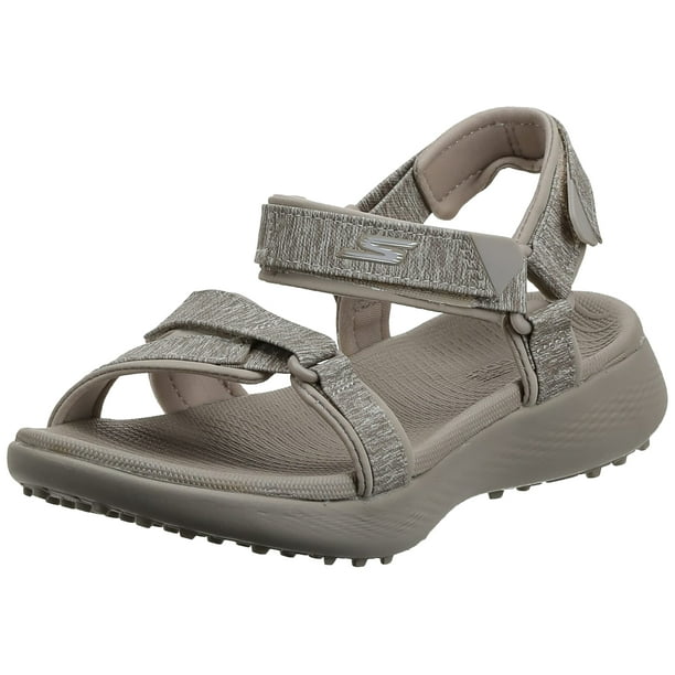 Sandalia de golf Skechers 600 sin púas para mujer, color topo