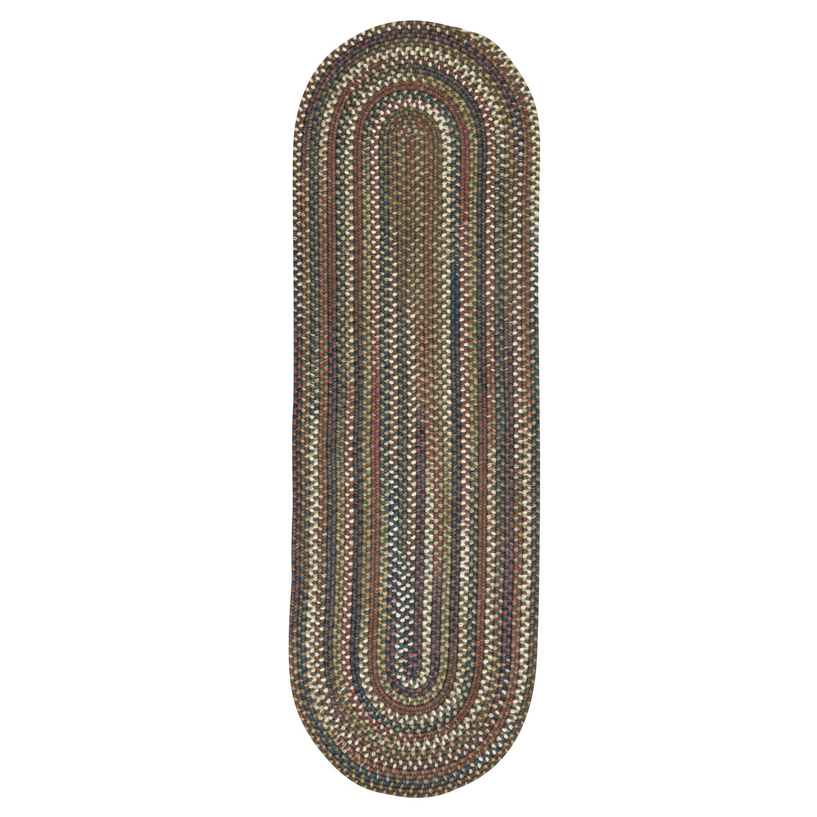 2' x 12' Rustic Oval Handmade Braided Area Throw Rug Runner Walmart