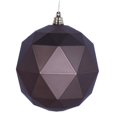 thumbnail image 1 of Vickerman M177376DM 4.75 in. Mocha Matte Geometric Christmas Ornament Ball - 4 per Bag, 1 of 1