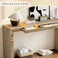 thumbnail image 4 of EUROCO 60" Modern Console Table with 2 Concealed Drawers, Entryway Table with Waterfall Design for Living Room, Entryway & Hallway,Natural, 4 of 8